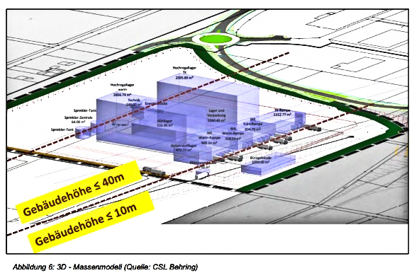 Massemodell Bauvorhaben CSL Spiegelshecke Goßfelden