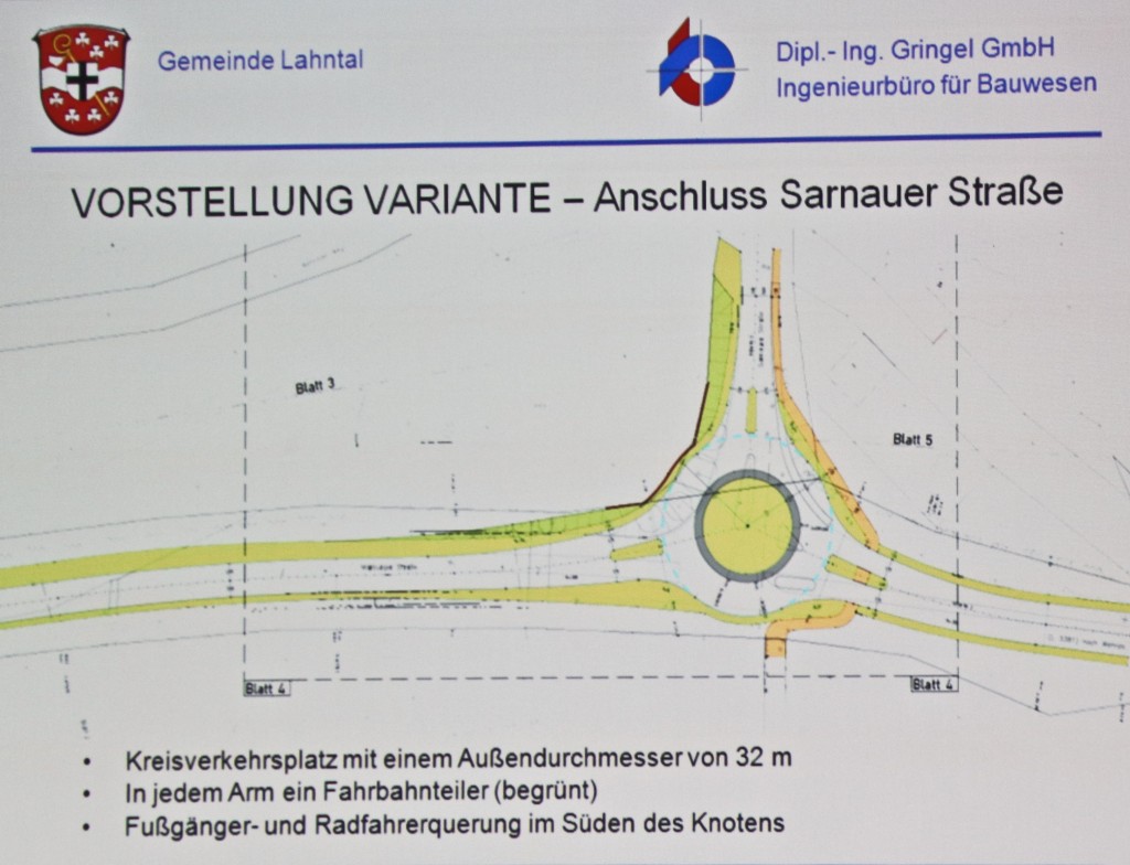 Verkehrsberuhigung Goßfelden, Vorschlag Kreisel Einm. Sarnauer Straße